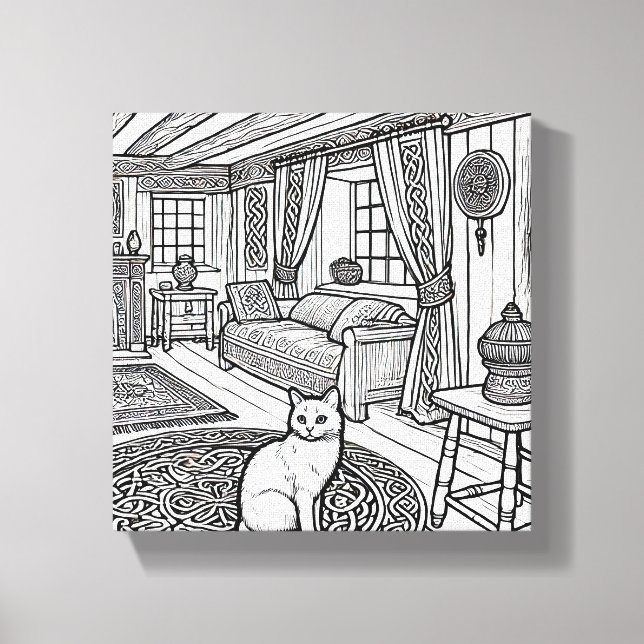 Kühne und leichte Katze #50 Leinwanddruck (Vorderseite)