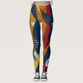 Kühne und moderne Muster - Geometrische Fusion Leggings