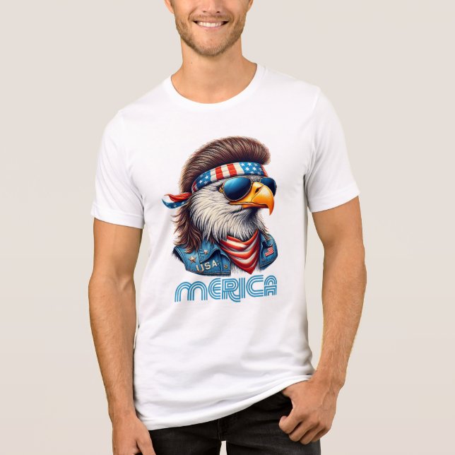 Kühne und Patrioten: Eine stolze amerikanische Hom Tri-Blend Shirt (Vorderseite)