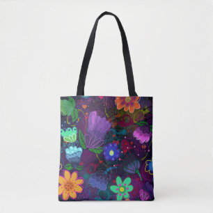 Kühne und schöne Boho Bright Floral Art Tasche