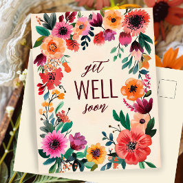 Kühne Wasserfarbe Florals GUT BALD KUNST Postkarte