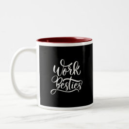 kühne "Work Besties"-Tasse - Mitarbeitende - Freun Zweifarbige Tasse