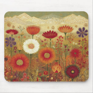 Kühne Wüstenwildblumen-Gebirgsblüten Mousepad