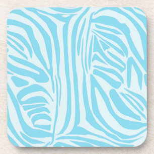 Kühner Blau-Weiß-Zebradruck Getränkeuntersetzer
