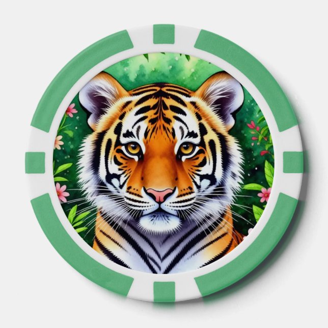 Kühner Botanischer Tigerjunge  Pokerchips (Vorderseite)