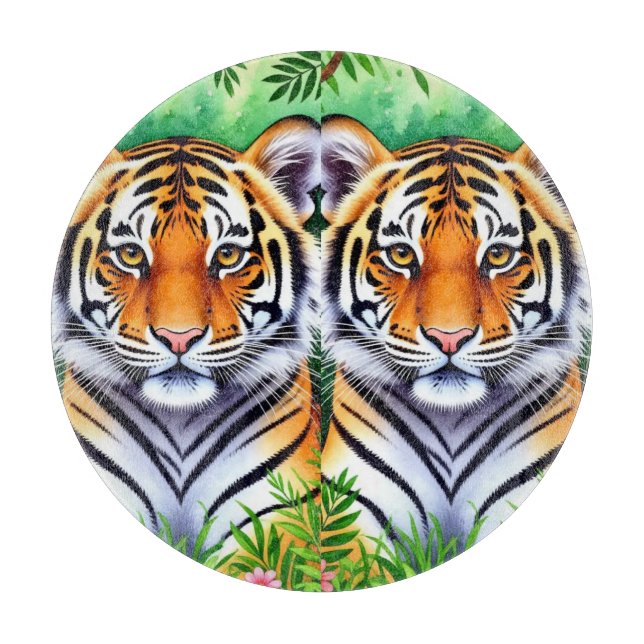 Kühner Botanischer Tigerjunge Schneidebrett (Vorderseite)