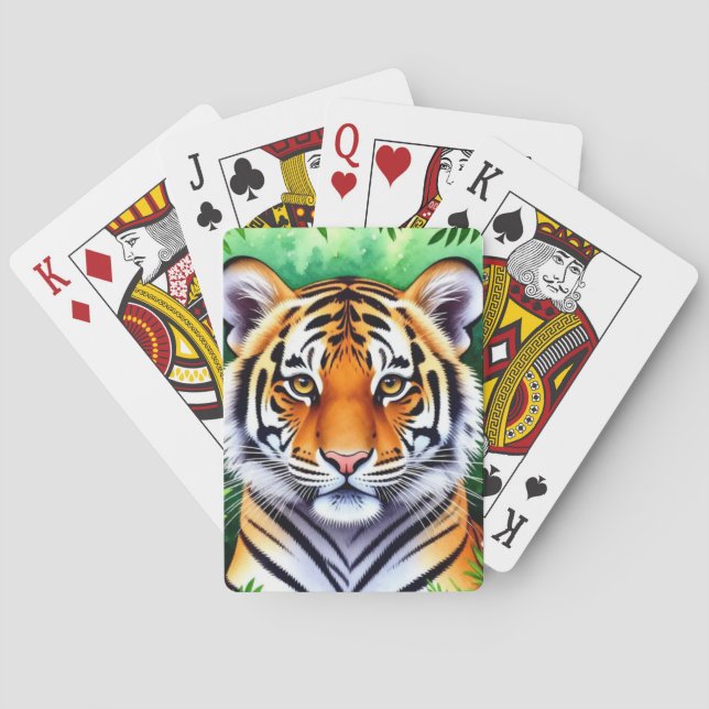 Kühner Botanischer Tigerjunge  Spielkarten (Rückseite)