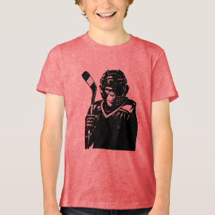 Kühner Hockey-Affe Tri-Blend Shirt
