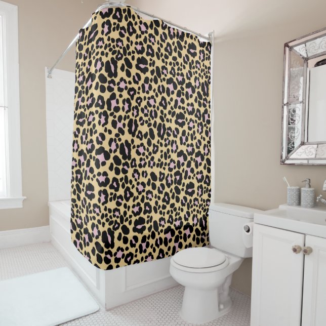 Kühner Leopard-Tierdruck Glam 1 Duschvorhang (Beispiel)