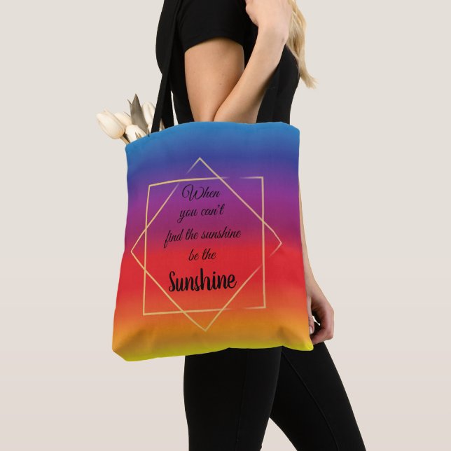 kühner Sonnenuntergang mit "Sonnenschein"-Zitat Tasche (Von Nahem)