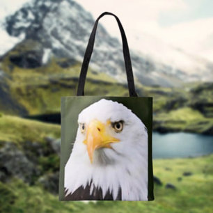 Kühner Weißkopfseeadler-Kopf Patriotische Einkaufs Tasche