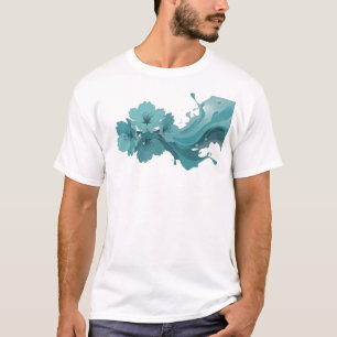 Kühnes ABSTRACTES BLUMEN Grafik T-Shirt Design