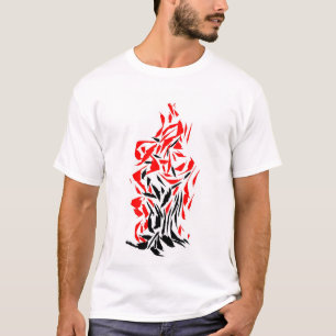 Kühnes abstraktes Flammen-Kunst-T-Shirt T-Shirt