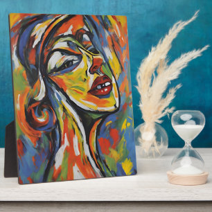 Kühnes Abstraktes Portrait - Kunst des Expressioni Fotoplatte