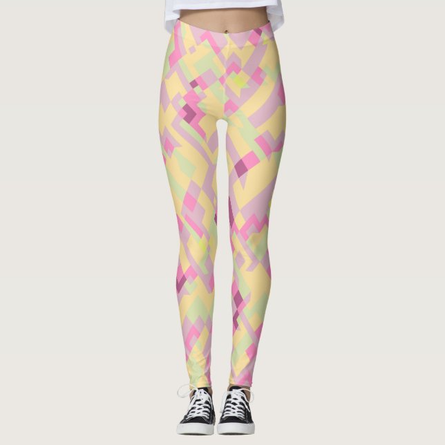 Kühnes Boho-Abstrakt Leggings (Vorderseite)