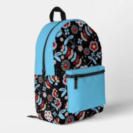 Kühnes florales Muster Bedruckter Rucksack