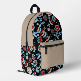 Kühnes florales Muster Bedruckter Rucksack