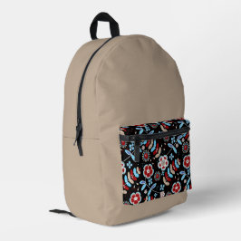 Kühnes florales Muster Bedruckter Rucksack