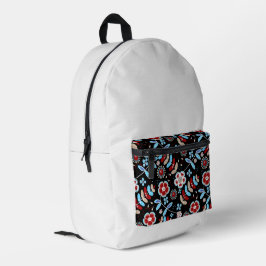 Kühnes florales Muster Bedruckter Rucksack