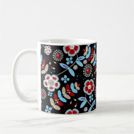 Kühnes florales Muster Kaffeetasse