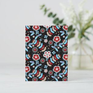 Kühnes florales Muster Postkarte