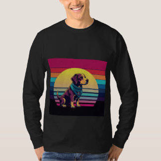Kühnes Hundeillustrations-T-Shirt für Haustierlieb T-Shirt