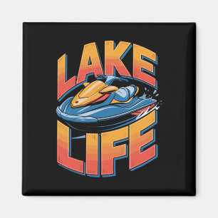 Kühnes Jet-Ski-Fahren Seel Leben Wassersport Kunst Magnet