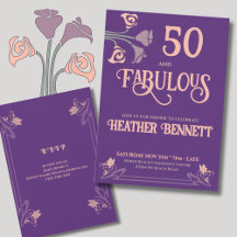 Kühnes lila Art Nouveau 50 und fantastischer Gebur