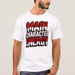 Kühnes Popkultur-T-Shirt-Design mit Charakterenerg T-Shirt