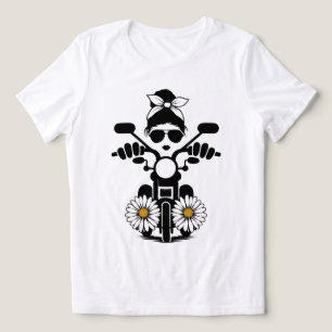 Kühnes Reiterinnen-Abstrakt-Motorrad-T-Shirt für D Tri-Blend Shirt