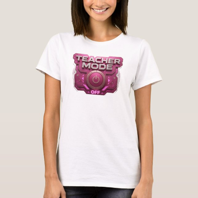 Kühnes rotes TEACH MODE OFF-Style-Statement T-Shirt (Vorderseite)