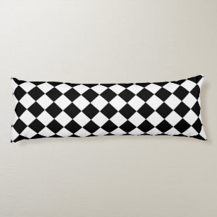 Kühnes Schwarz-Weiß-Chevron-Muster Klassisch Seitenschläferkissen