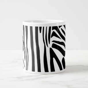 Kühnes Schwarz-Weiß-Zebramuster Jumbo-Tasse