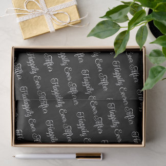 Kühnes Schwarzes 'Happily Ever After' Romantische  Seidenpapier