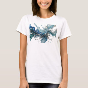 Kühnes Silber ABSTRACT ART Künstlerisches Motiv T-Shirt