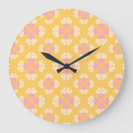 Kühnes Sommerbouquet Große Wanduhr