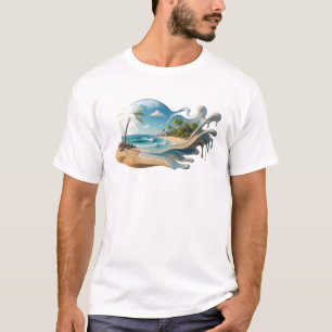 Kühnes STRAND ABSTRACT Fashionprint T-Shirt