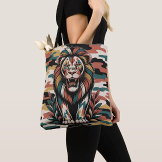 Kühnes Tarnlöwendesign Tasche