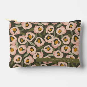 Kühnes, tintenfleckiges Blumenmuster Handgezeich Zubehörtasche