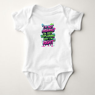 Kühnes Zitat Neon Graffiti Design Baby Strampler