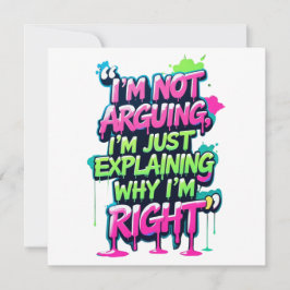 Kühnes Zitat Neon Graffiti Design Einladung