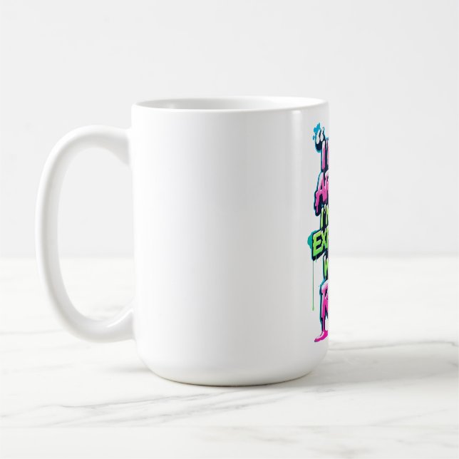 Kühnes Zitat Neon Graffiti Design Kaffeetasse (Links)