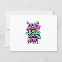 Kühnes Zitat Neon Graffiti Design Postkarte