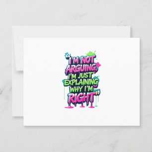 Kühnes Zitat Neon Graffiti Design Postkarte