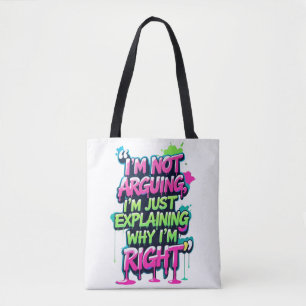 Kühnes Zitat Neon Graffiti Design Tasche