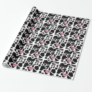 Kuhpräsenz mit Kuhdruckpapier Geschenkpapier