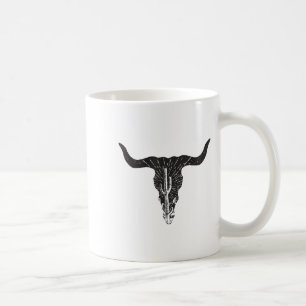 Kuhschädel Wüstenkaktus Boho Longhorn Südwesten Kaffeetasse