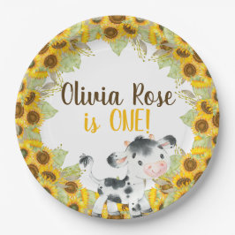 Kuhsonnenblume Geburtstagsgeschenk auf Papiertüte Pappteller