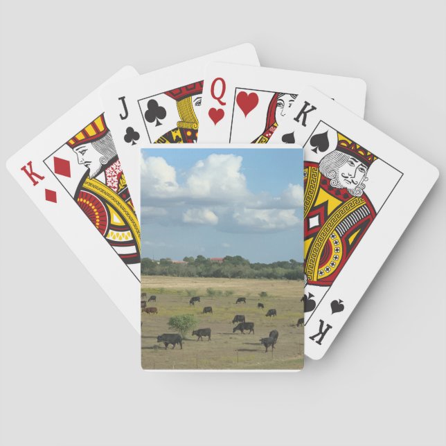 Kuhweide spielt Karten Spielkarten (Rückseite)