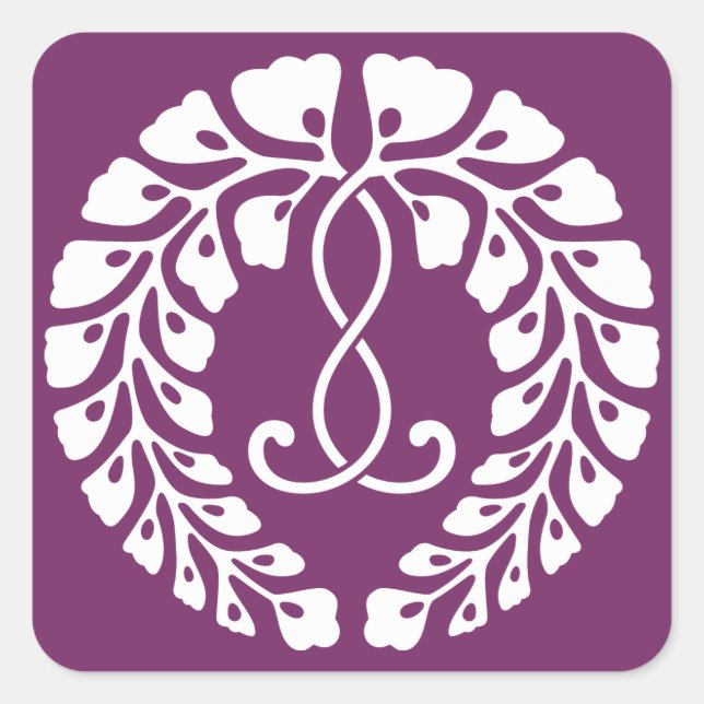 Kujo wisteria quadratischer aufkleber (Vorderseite)